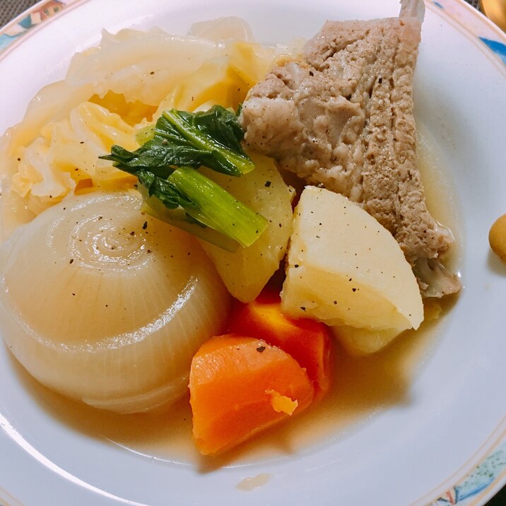 塩豚風ポトフ☆ほったらかし温か煮込みスープ